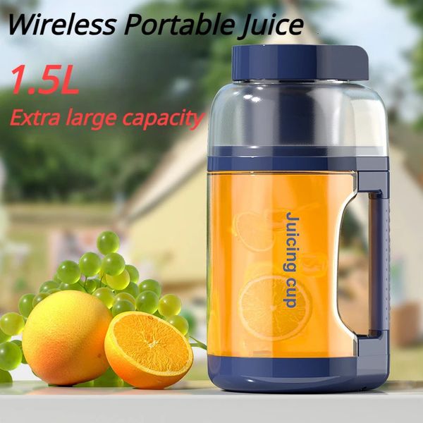 15L Juicer tasse mini mélangeur de mélangeur portable smoother orange citron fruit jus d'extracteur électrique agrumes de presse sport bouteille d'eau 240419