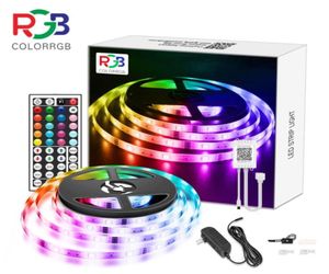 15M LED 5050 RGB-striplicht APP-controle Kleurveranderende LED SMD 5050 RGB-lichtstrips met RF-afstandsbediening voor voor kamers Party55022294645230
