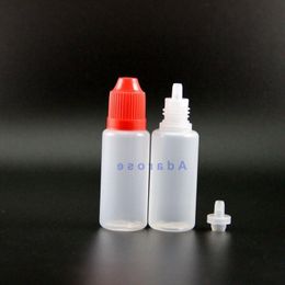 15ML 100 STKS/PARTIJ Hoge Kwaliteit LDPE Plastic Dropper Flessen Met Kindveilige veilige Caps Tips Veilige Damp Samendrukbare fles korte tepel Eoovo