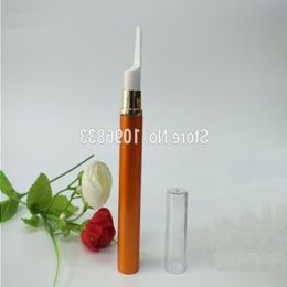 15 ml 15 g oranje kleur airless flessen pen met massagekop cosmetica oog serum essentie lotion verpakking flessen, 50 stks poakw
