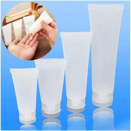 15 ml 20 ml 30 ml 50 ml 100ml plastic lege reizen cosmetische zachte buizen frosted fles herbruikbare lotion squeeze container met schroef flip cap