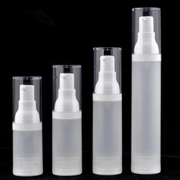 15 ml 20 ml 30 ml 50 ml airless fles frosted vacuüm pomp fles lotion spuitfles met PP materiaal snelle verzending