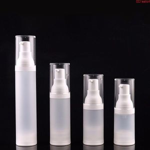 15 ml 20 ml 50 ml vide cosmétique bouteille sans air de luxe en plastique givré pompe de traitement lotion sous vide maquillage conteneur cas 10pcs / lotgoods Udvki