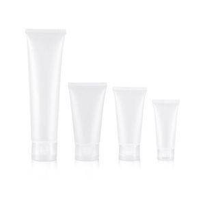 Tube de crème de Lotion douce glaçante, bouteille en plastique à presser de voyage pour shampoing, Gel douche, récipient de lavage, 15ml 30ml 50ml 100ml