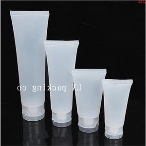 15ml 30ml 50ml 100ml Tubes givrés blancs Bouteilles Couvercle à clapet Crème pour les mains Pommade Buter Bouteilles d'emballage videsgood qty Wkmfp