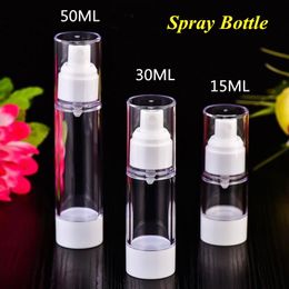 15 ml 30 ml 50 ml airless fles cosmetische pakket flessen cosmetische container lotion spray pump fles parfum fles 0160