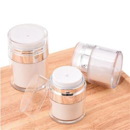 15g 30g 50g cosmetische pot lege acrylcrème container vacuüm fles airless hervulbare containers lotion pomp flessen