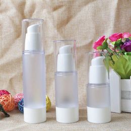 15ml 30ml 50ml Frosted Body Bottles Clear Airless Bomba de vacío vacía para recarga Contenedor Loción Suero Cosmético Líquido F20172226 Aavfd