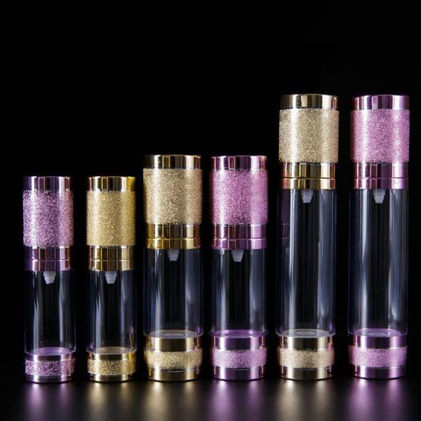 15 ml 30 ml 50 ml Or Rose Glitter Diamant Airless Bouteilles Sous Vide De Luxe Émulsion Lotion Parfum Parfum Vaporisateur 10 pcs / lot Ekwxm