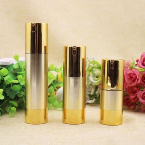 15ML 30ML 50ML Goud Zilver Cosmetische Airless Fles Draagbare Hervulbare Pomp Dispenser Vacuüm Flessen Voor Reizen Lotion 100 stks Xucjr