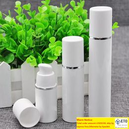15 ml 30ml 50 ml de bomba blanca de alta calidad Botella de viaje de viaje recargador de cuidado de cuidado de la piel cosmética