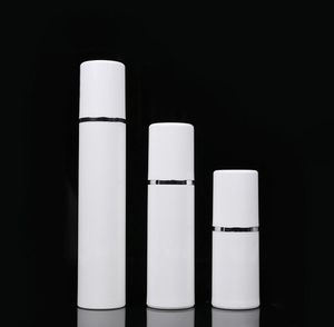 15 ml 30 ml 50 ml hoge kwaliteit witte airless pomp fles -travel hervulbare cosmetische huidverzorging crème dispenser, pp lotion verpakking