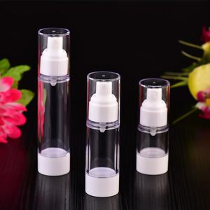 15 ml 30 ml 50 ml transparantie lege airless pomp container reizen plastic essentiële lotion crème cosmetische fles met pomp LX5664