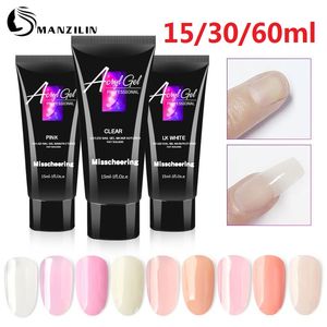 15ml 30ml 60ml Acryl UV Extender Gel Led Nails Extensiones Acrílico Nude Pink Clear Gels