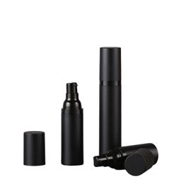 15ml 30ml Botella sin aire Negro Loción Crema Bomba Envase de plástico Vaccum Spray 50ml Botellas cosméticas Dispensador para cosméticos Okmtf