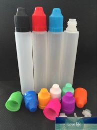 15 ml 30 ml eliquid fles druppelaar PE plastic lege pen stijl fles met kleurrijke caps e sap flessen Mode