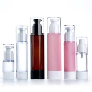 15 ml 30 ml Lege Airless Pomp en Spray Flessen Hervulbare Lotion Crème Plastic Cosmetische Fles Dispenser Reizen Containers Xlowr