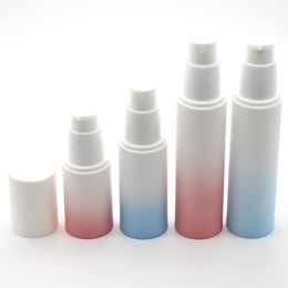 Botella sin aire con gradiente de 15ml y 30ml, bomba para crema y loción, contenedor de plástico, pulverizador de vacío, dispensador de botellas cosméticas de 50ml para cosméticos