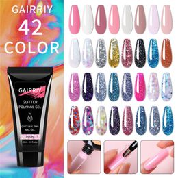 15 ml 30 ml ongles paillettes feuille d'or Gels colorés imbiber Nail Art Gel vernis bricolage ongles colle couche d'étanchéité