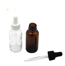 Flacons compte-gouttes en verre ambré portables de 15 à 30ml, conteneur de Pipette de réactif liquide, compte-gouttes, bouteille d'huile essentielle d'aromathérapie transparente