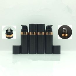 15ml Noir Vide Cosmétique Bouteille Airless Pompe Soins De La Peau Soins Personnels En Plastique Airless Lotion Échantillon Conteneur F2270 Ihcih