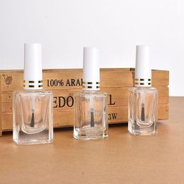 15 ml heldere glazen lege nagellakfles met een dekselborstelspijkersglasflessen met borstel lege cosmetische containers