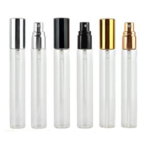 15 ml Clear Mini Sample Hervulbare Parfum Spray Glass Atomizer Fles met Black Golden Silver Lid 1000PCS SN6142