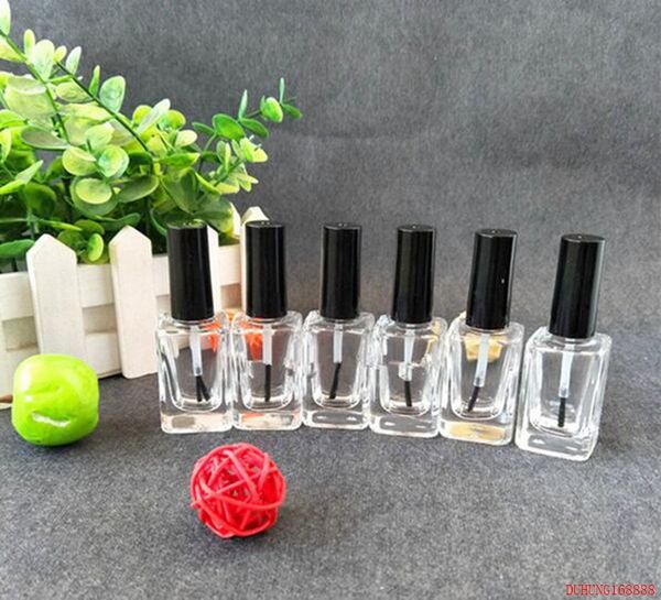 Bouteille de vernis à ongles vide de 15 ml avec brosse à l'intérieur de la bouteille de conteneur de vernis à ongles transparent en forme de carré Outil de maquillage de tube 71 #