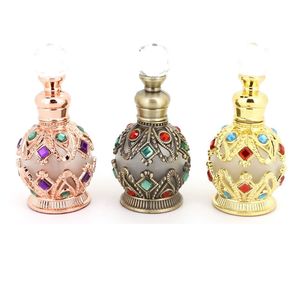 Bouteilles de parfum en verre de 15 ml Diamond Essential Bottle Portable Cosmetics Bouteille vide Décoration Home Decoration Ornements