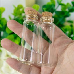 Botellas de perfumes de vidrio de 15 ml Pequeñas artesanías con corchos 50 piezas 22 * 65 * 125 mm 15 ml Buena cantidad Neqtc