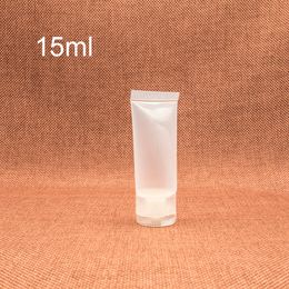 Tubo suave de plástico brillante de 15ml, limpiador Facial recargable vacío, recipiente para crema de manos, botella para loción y champú exprimible