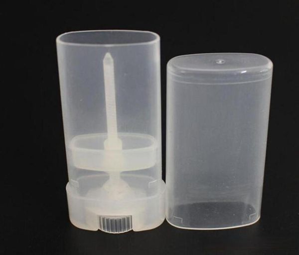 Botella de plástico de 15 ml, tubo de bálsamo labial ovalado vacío, recipientes para desodorante, lápiz labial blanco transparente, tubos de labios frescos de moda 1919662