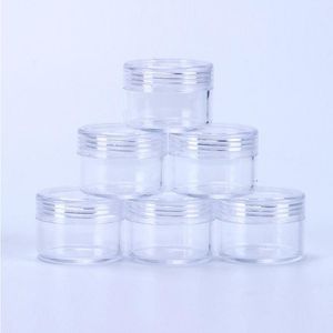 Pot de récipient cosmétique en plastique de 15 ml avec couvercle vissé 15 grammes mini pot vide pour fard à paupières ongles poudre perles bijoux crème bouteille de cire Ksndt