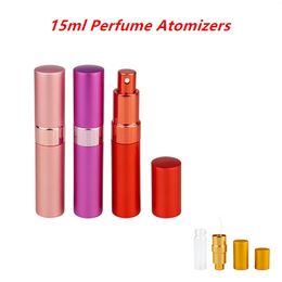 15 ml draagbare metaal aluminium parfum fles Refilleerbare cosmetische parfumsprayflessen voor reizen