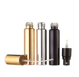 15ML Draagbare UV Glas Hervulbare Parfumfles met Aluminium Verstuiver Spray Flessen Sample Lege Containers SN4331