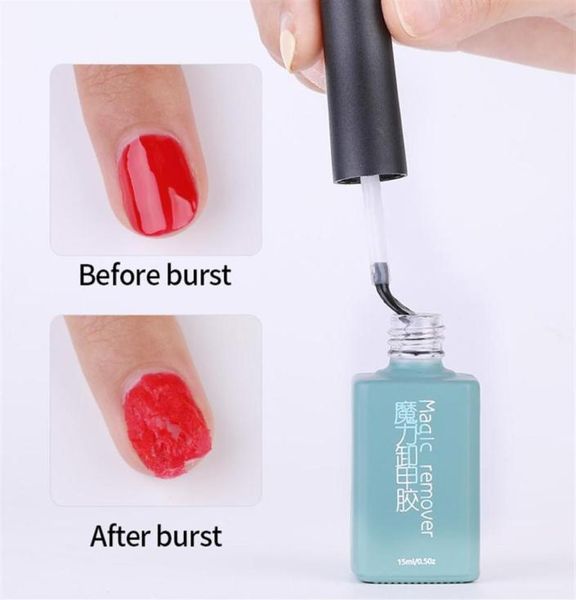 15 ml UV LED Gel Esmalte de uñas Burst Magic Remover Gel para eliminar Soak Off Gel Polish Nail Art Solución Limpiador Removedor Líquido G213229728934