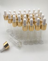 15 ml05 oz Essentials Points à l'huile Bouteilles en verre Small Bottle échantillons de bouteilles en argent doré Perfume Cosmetic liquide6821503