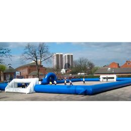 15 mlx8mw (50x26ft) avec 4 balles géantes gonflables de football de football bulle bulleuse de pare-chocs tissu de terrain pour école de plein air et jeu de sports de club commercial