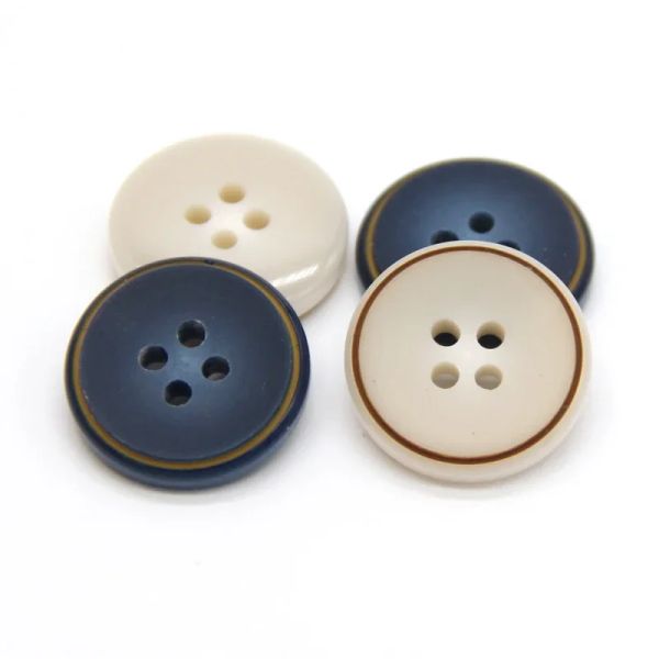 15 mm 20 mm Blue blanc Men Suit Boutons en résine pour vêtements à la main Blazer Veste en manteau décoratif accessoires de couture de bricolage en gros