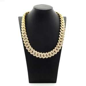 15 mm 3 rangs Miami Iced Out Moissanite Cuban REAL Karat Solid Gold rempli Cuban Link Chain 14k Gold