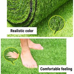 15 mm Artificial Lawn Grass Green Turf Carpets Garden Ornement DIY Craft Artificial Fake Grass Mat pour la décoration de la fête de mariage