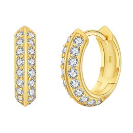 15 mm diameter mode 925 Sterling Silver Bling Moissanite Diamond oorbellen sieraden voor mannen vrouwen mooie cadeau studs