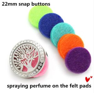 15mm Feutre Pads Coloré Oil Pad pour Aromathérapie boutons à pression Parfum Huile Essentielle Diffuseur Médaillon bouton pression accessoires