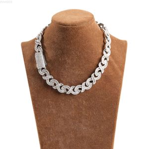 15 mm hiphop ijs uit Moissanite Miami Cuban Chain 925 Sterling Silver Iced Infinity Cuban Link ketting
