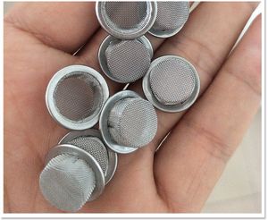 15 mm ronde diameter 7 mm hoogte groothandel rookschermen komvormige kwartskristal pijp tabak metalen filters rookaccessoires