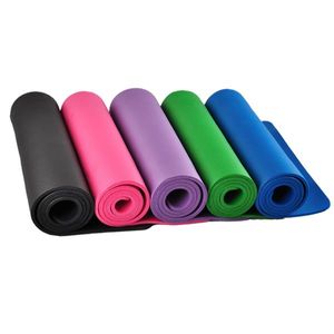 Esterilla de yoga antideslizante NBR de 15/10/8 mm de grosor/esterilla de fitness con bolsa de embalaje excluyente 183x61x1,5 (CM) negro