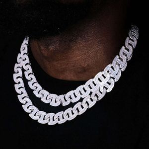 15 mm VVS Moisanite Custom Day Backle 15 mm Sier Cuban Link Chain