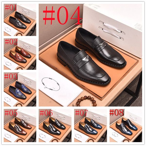 15Modelo Hombres Zapatos de Negocios Formales Zapatos de Vestir de Diseñador de Lujo para Hombres Mocasines de Fiesta de Boda de Cuero Casuales Moda Transpirable Primavera/Otoño