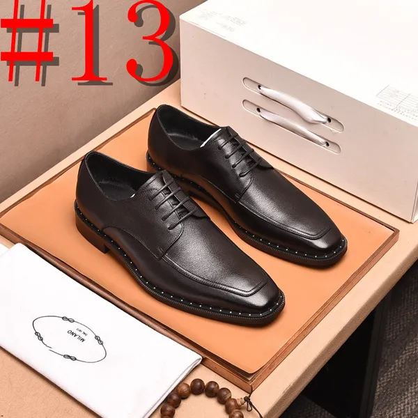 15Modèle Taille 38 à 45 Hommes Oxford Chaussures Wingtip Véritable Cuir De Veau Marque De Luxe À Lacets Bureau D'affaires Brogue Designer Robe Chaussures pour Hommes