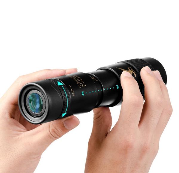 Télescope monoculaire en caoutchouc 15off 10300x40 Super Telepo Zoom MonocularHigh Quality Telescopes Support Smartphone Light Night 2555048